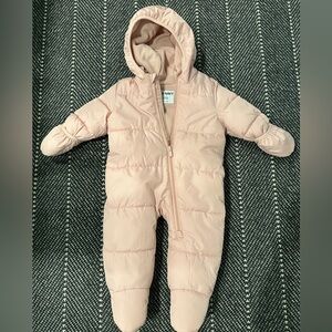 Baby snowsuit 6-12 months light pink